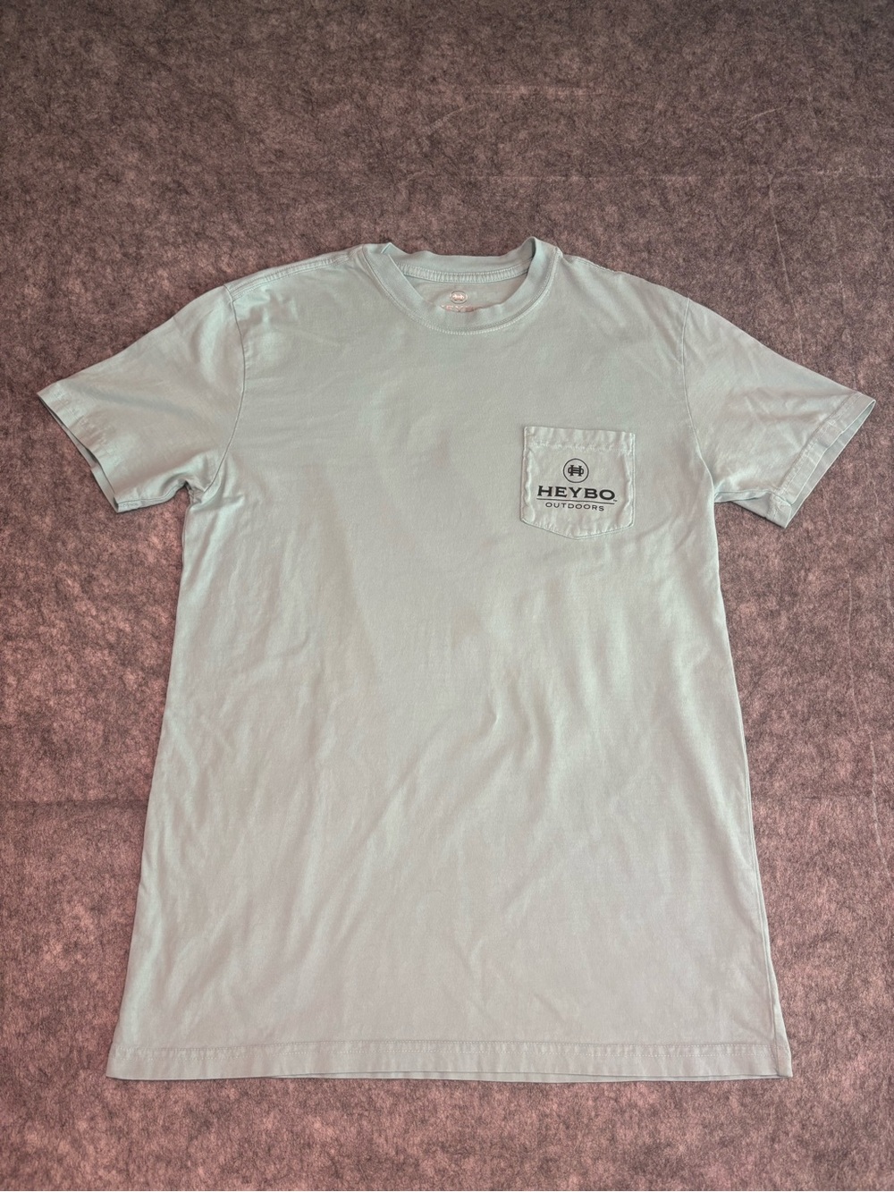 Men's Heybo Pocket Fishing T-Shirt in Light Mint Size Small